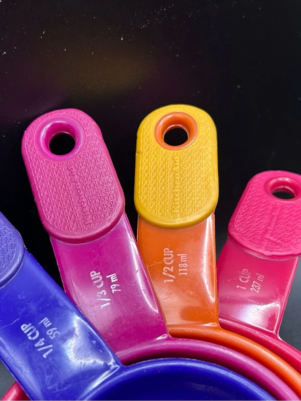 KitchenAid Multicolor Plastic Measuring Cups & Spoons Complete Set.